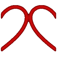 GIF of a heart that flps from backwards to forwards