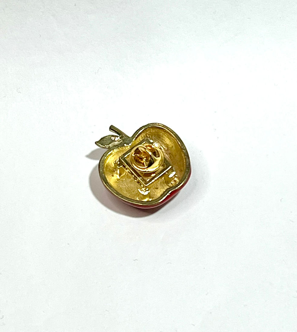 Thumbnail: Crystal Encrusted Apple Broach