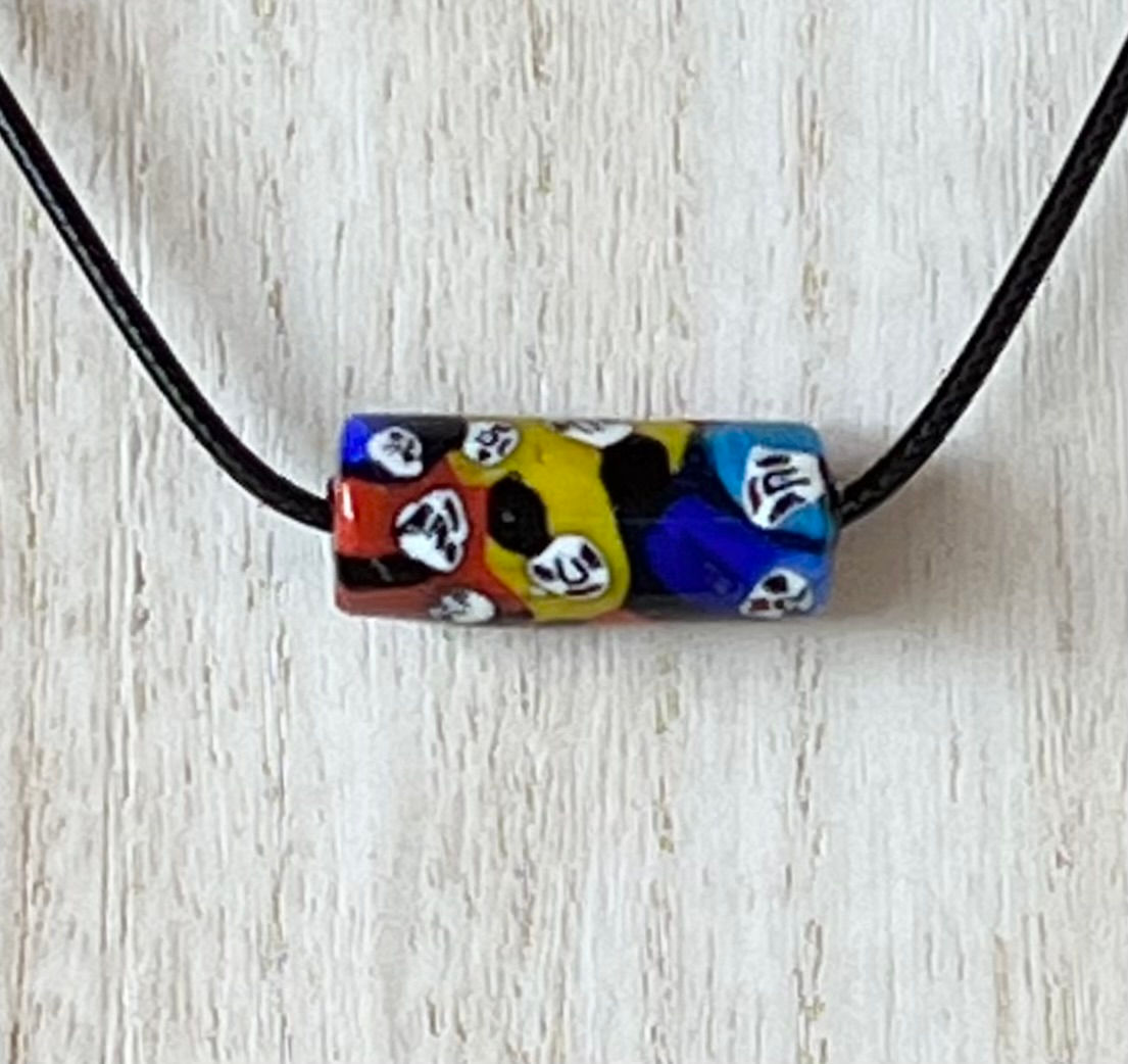 Tube Glass Bead Necklace