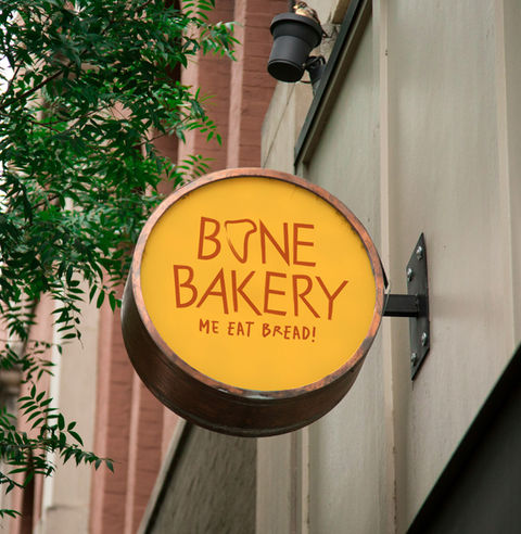 Bone Bakery logo mockup
