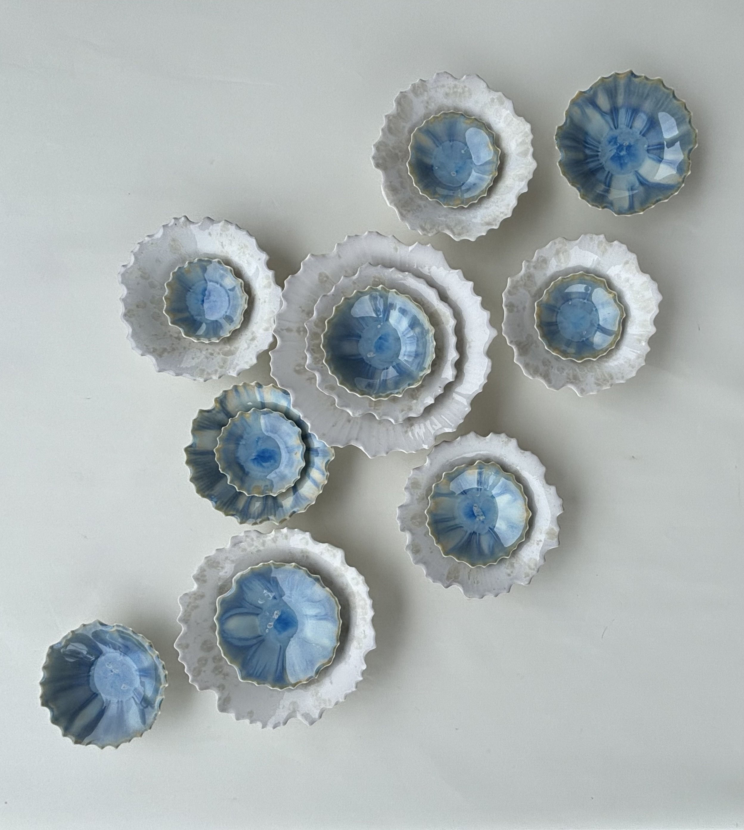 #54  Set of 9 "Lotus" Wall Installation