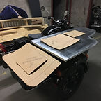 Sidecar Café plateau de bois pour créer le bar à café sur side-car
