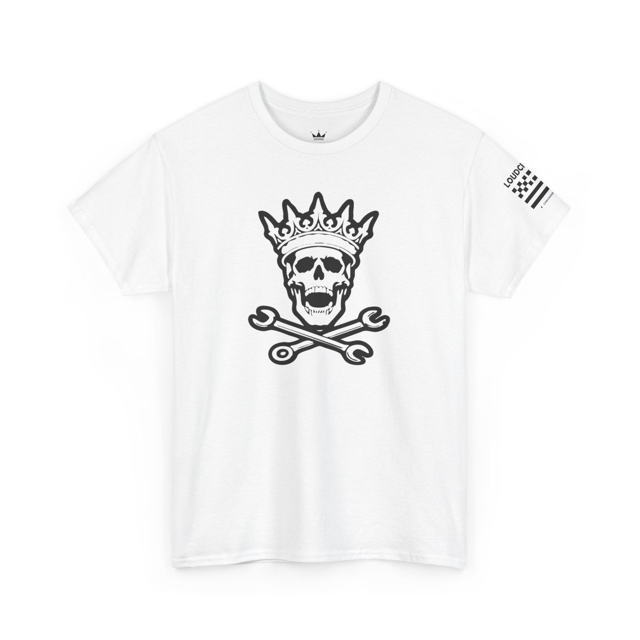 LoudCrown Skull Logo Graphic Heavy Cotton Racing Tee 