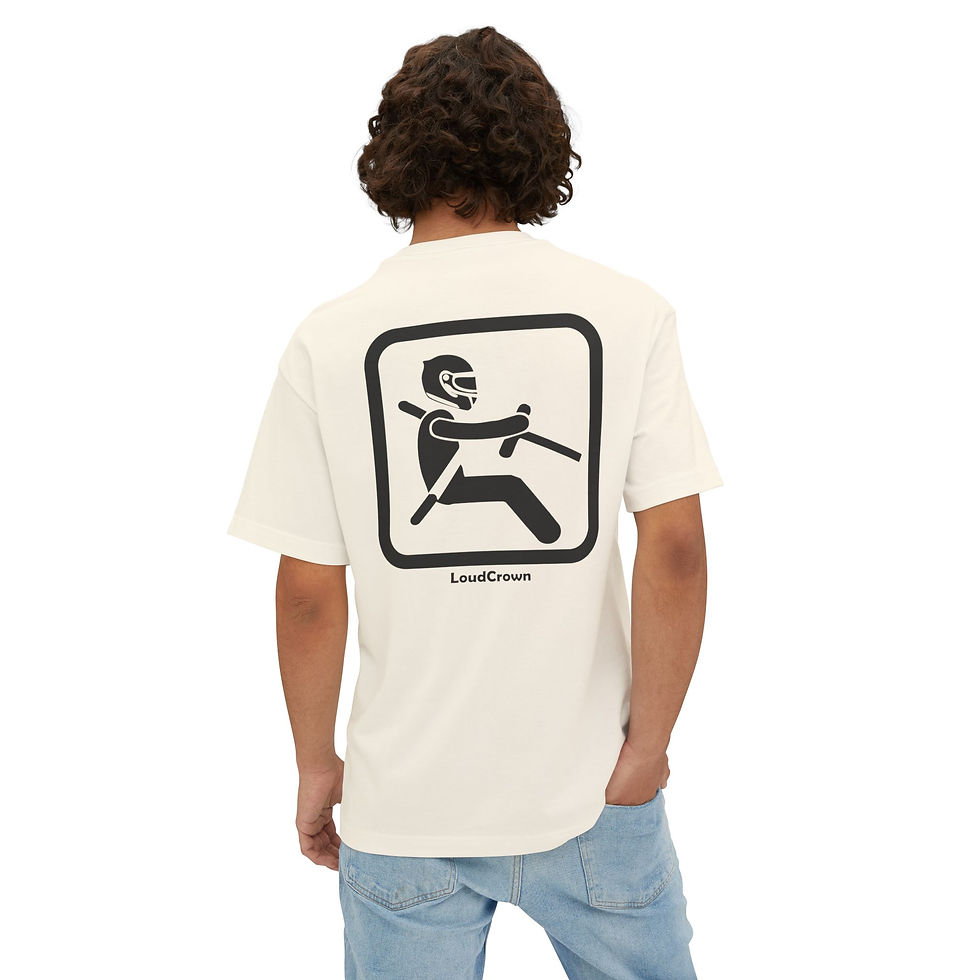 Thumbnail: LoudCrown STICKMAN (back) Oversized Boxy Tee