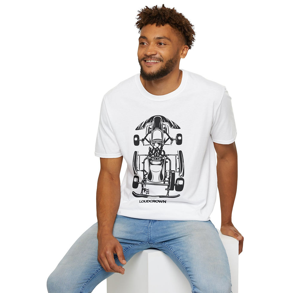 Thumbnail: LoudCrown Go Kart Unisex Softstyle Cotton Karting T-Shirt