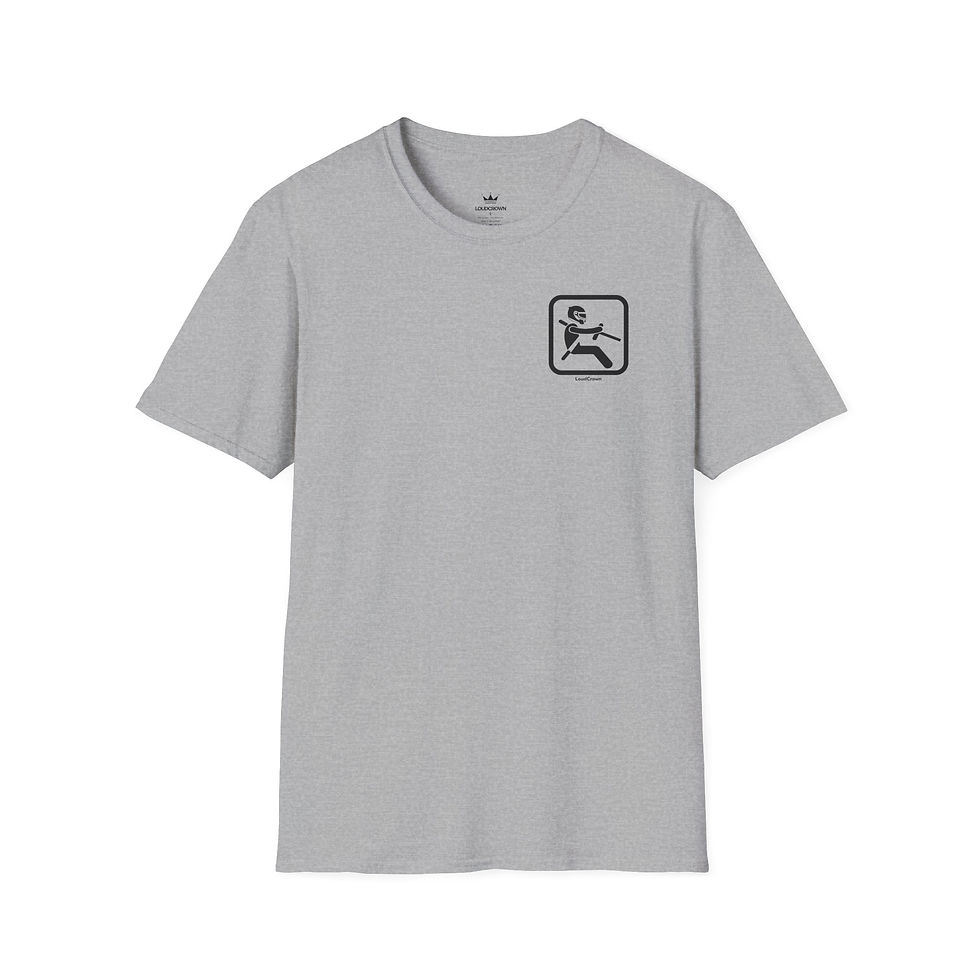 Thumbnail: LoudCrown STICKMAN LOGO Unisex Softstyle Cotton Racing T-Shirt
