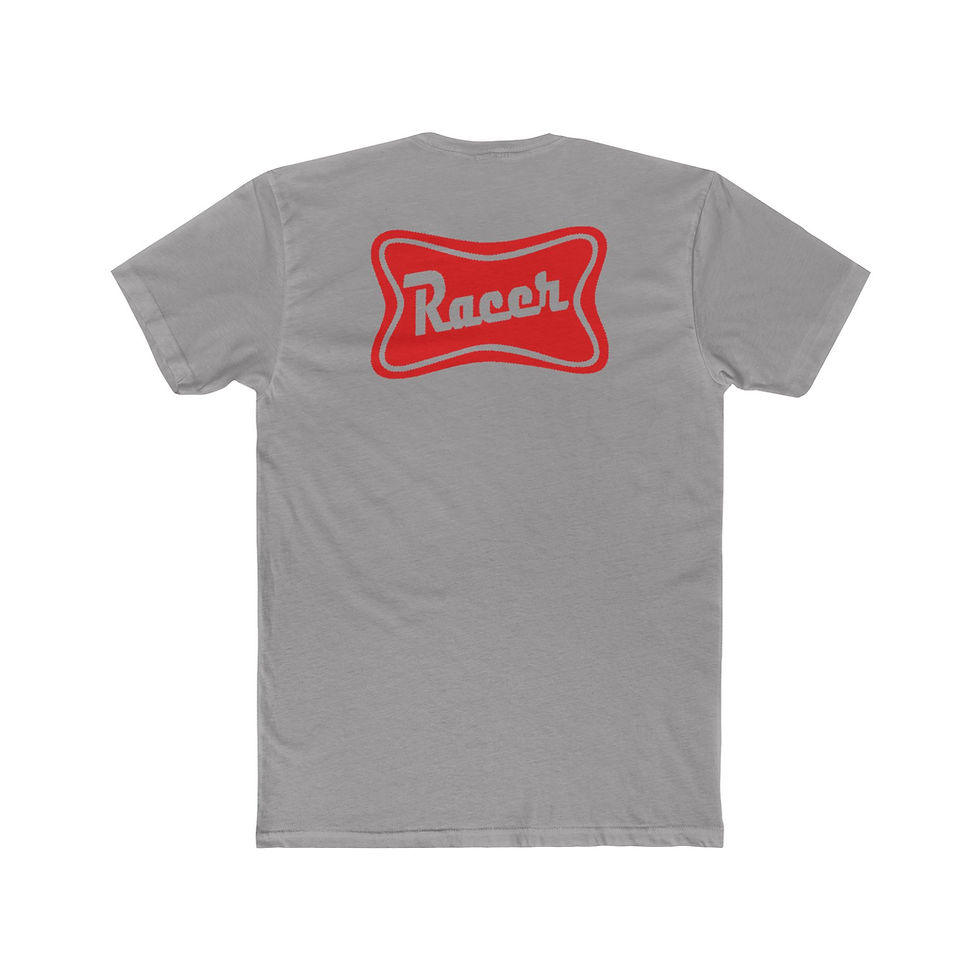LoudCrown Racer (Back) MEN'S GRAPHIC Cotton Crew Tee