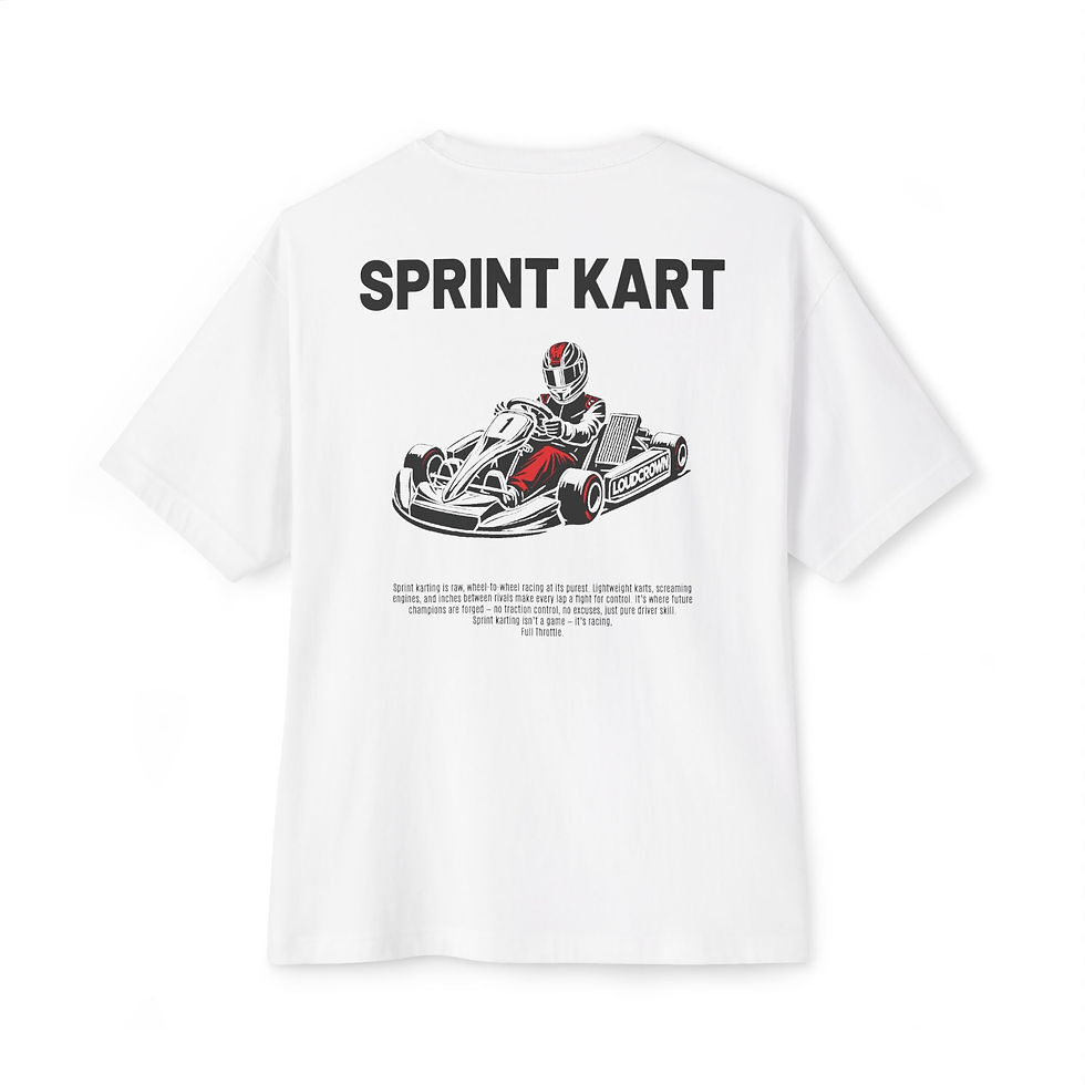 Thumbnail: LoudCrown SPRINT KART (back) Oversized Boxy Tee