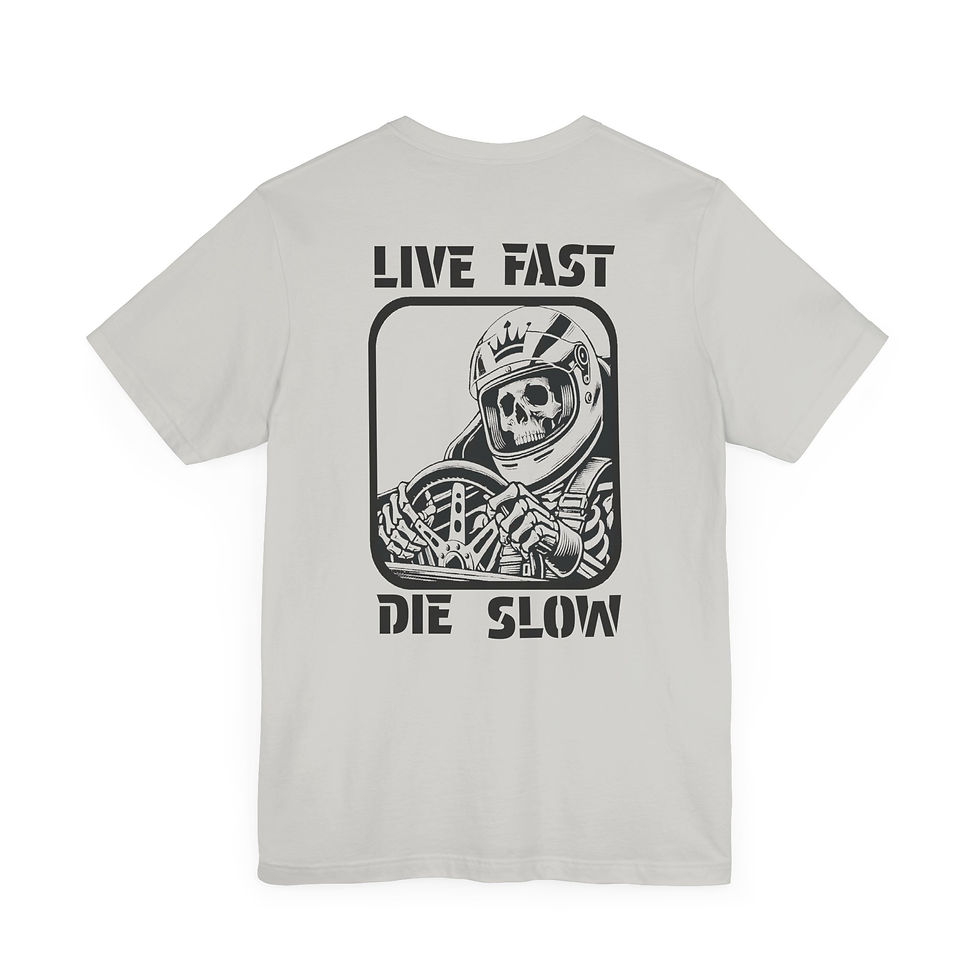 LoudCrown Live Fast Die Slow Racing tee