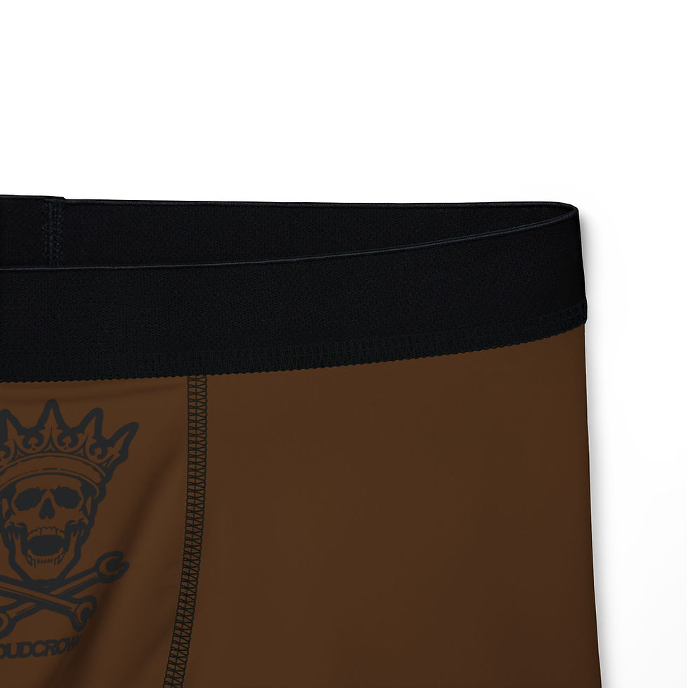 Thumbnail: LoudCrown Code: Brown Men's Boxer Briefs - Racing Underwear