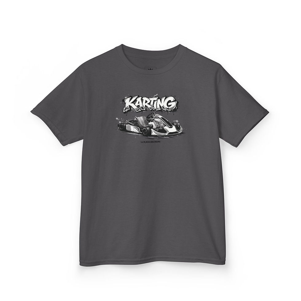Thumbnail: LoudCrown KARTING GRAFFITI Kids Kart Racing T-Shirt