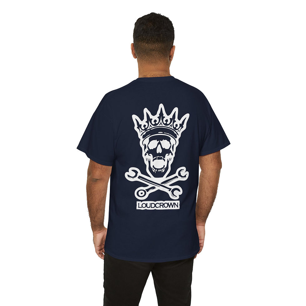 Thumbnail: LoudCrown Skull Logo (back) MEN'S GRAPHIC T-SHIRT