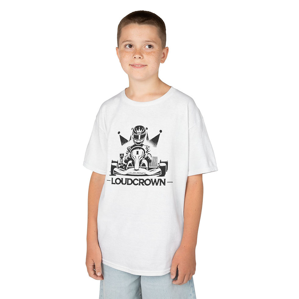Thumbnail: LoudCrown Karting Kid's Karting tee, Kid's Karting t-shirt, Kid's karting shirt