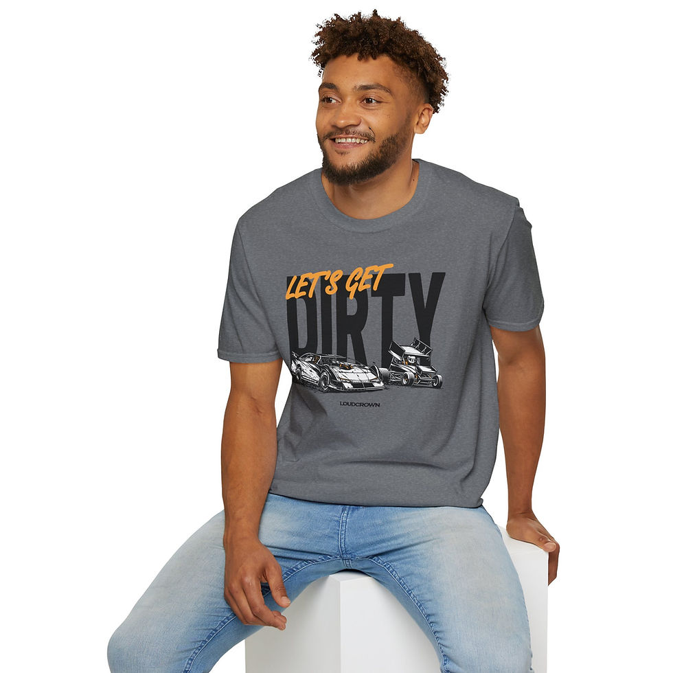 Thumbnail: LoudCrown LET"S GET DIRTY Softstyle Cotton DIRT Racing T-Shirt