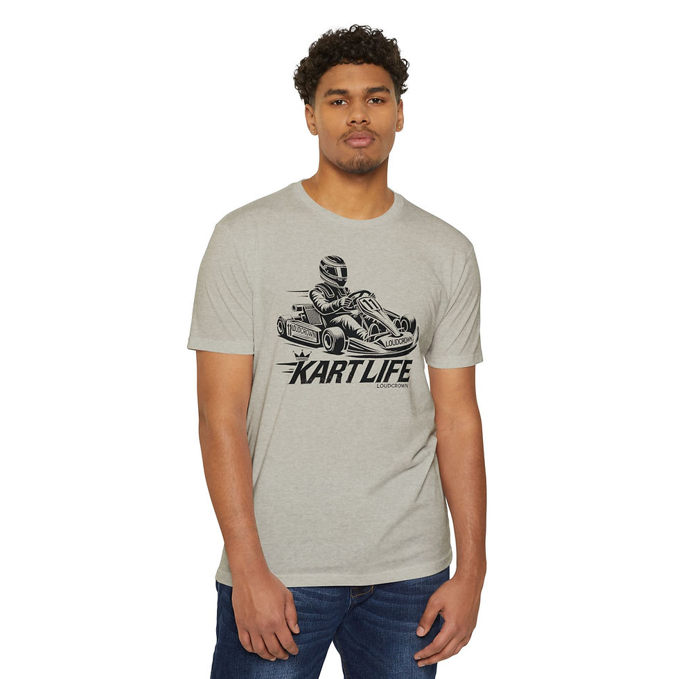 Thumbnail: LoudCrown Kartlife Graphic Kart Racing Tee, Karting Shirts, go kart t-shirt