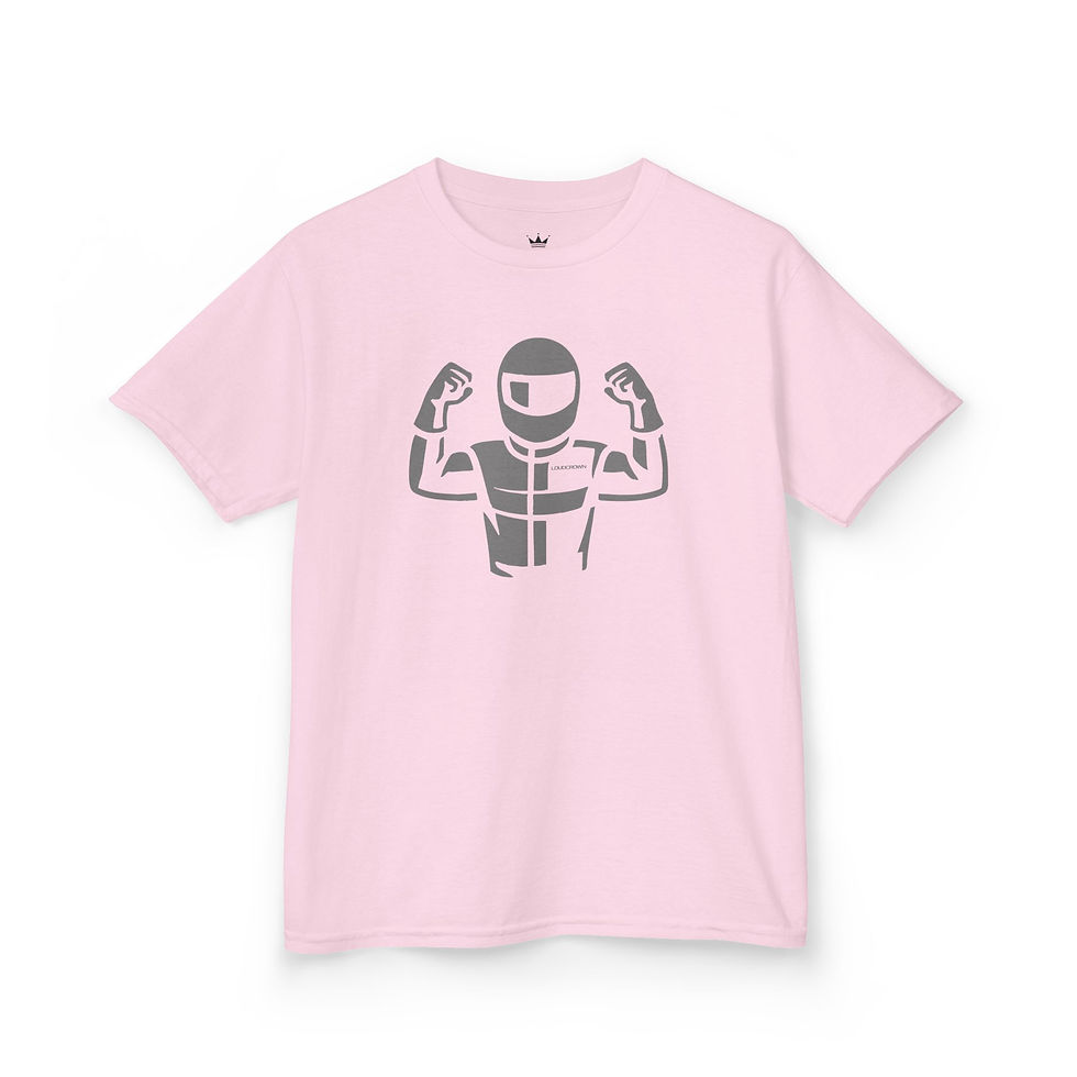 Thumbnail: LoudCrown Flex Graphic Kid's Racing t-shirt, girls racing tee, boys racing tee, kid's karting tees