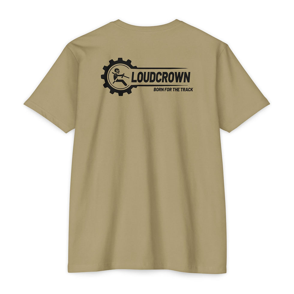 Thumbnail: LoudCrown BORN FOR THE TRACK (BACK) Jersey Racing T-Shirt 60/40