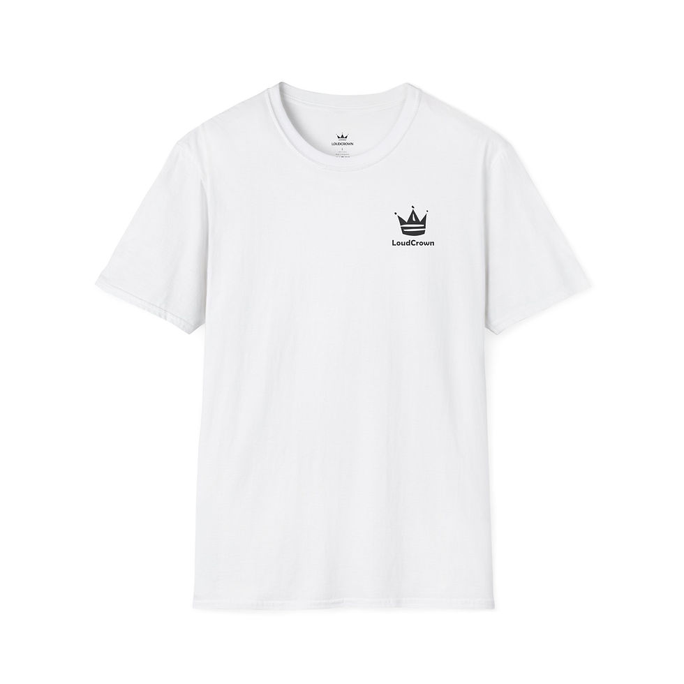 Thumbnail: LoudCrown CROWN LOGO Unisex Softstyle Cotton Racing T-Shirt