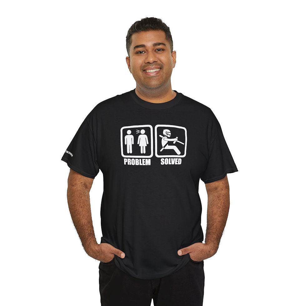 Thumbnail: LoudCrown Problem Solved Graphic Heavy Cotton Racing Tee