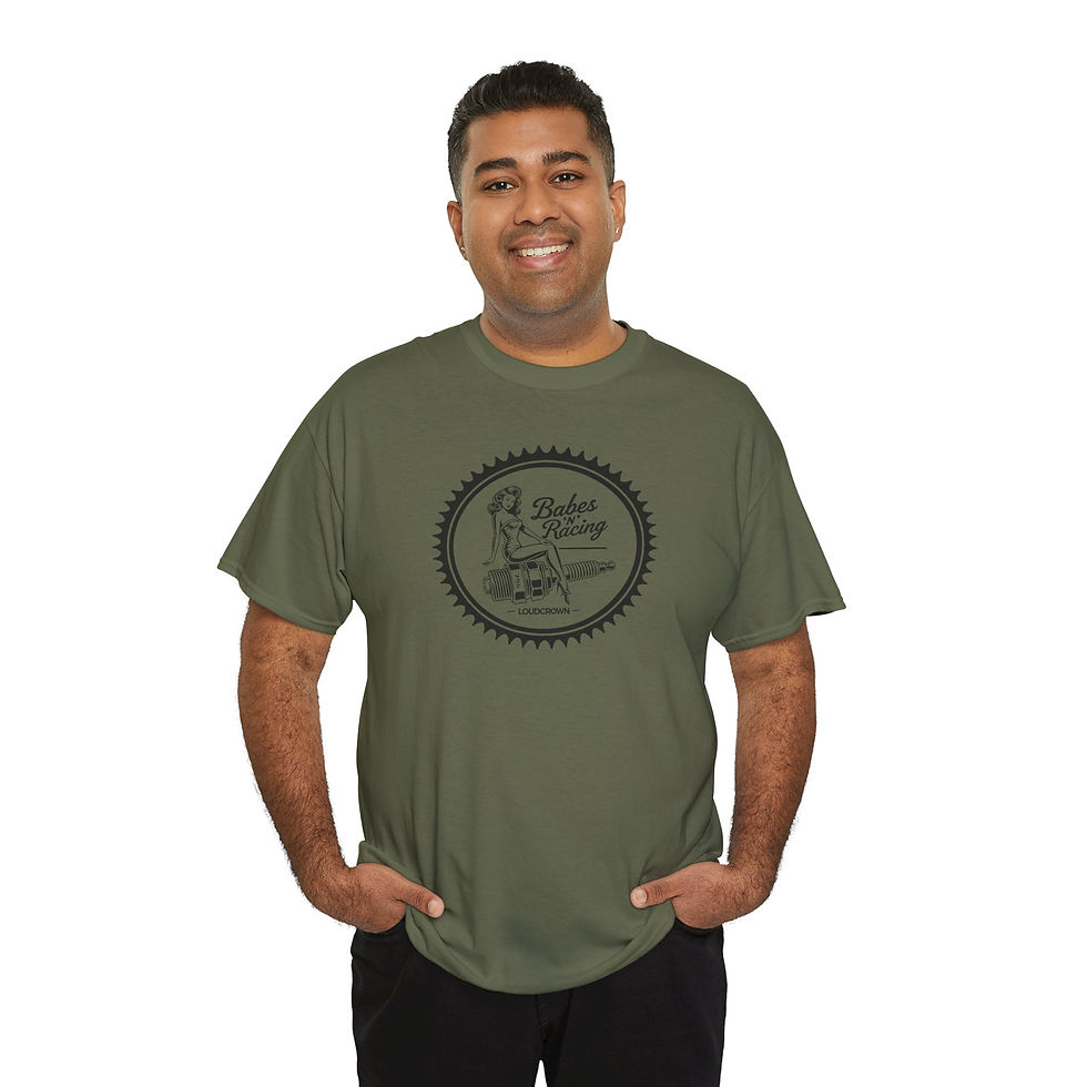 BABES'N'RACING MEN'S GRAPHIC TEE (Heavy Cotton)