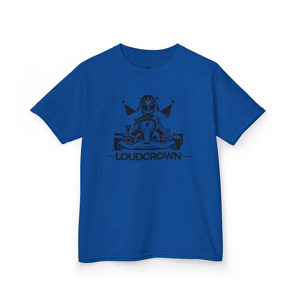 Thumbnail: LoudCrown Karting Kid's Karting tee, Kid's Karting t-shirt, Kid's karting shirt