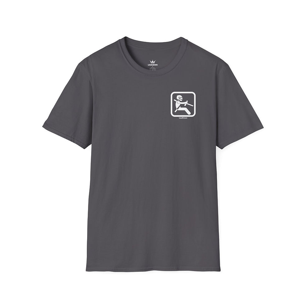 Thumbnail: LoudCrown STICKMAN LOGO Unisex Softstyle Cotton Racing T-Shirt