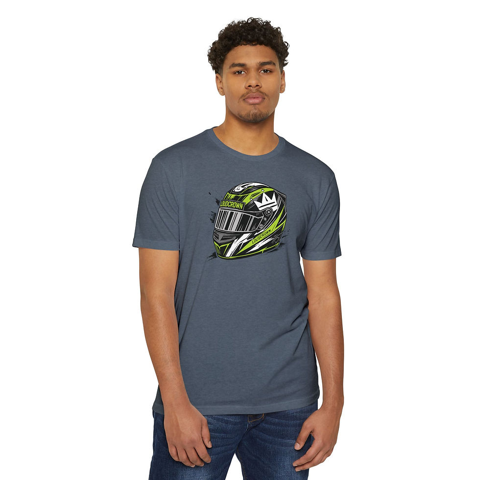 Thumbnail: LoudCrown Race Lime Helmet Racing Tee