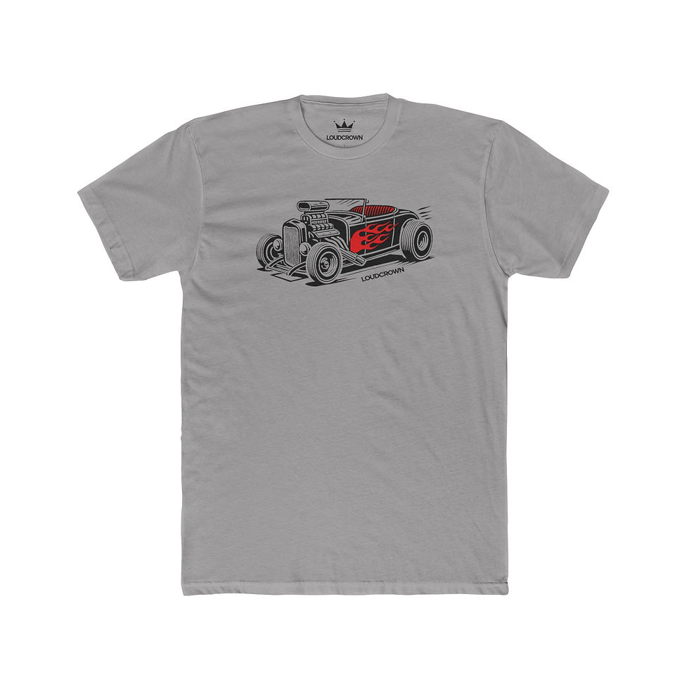 LOUDCROWN SPEC HOT ROD T-SHIRT, MOTORSPORT TEES, RACING TEES, KARTING TEES, MOTORSPORT T SHIRTS, RACING T SHIRTS, KARTING