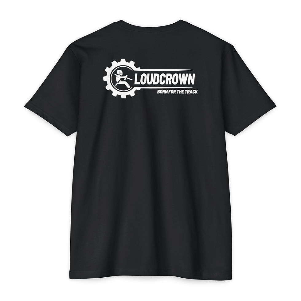 Thumbnail: LoudCrown BORN FOR THE TRACK (BACK) Jersey Racing T-Shirt 60/40