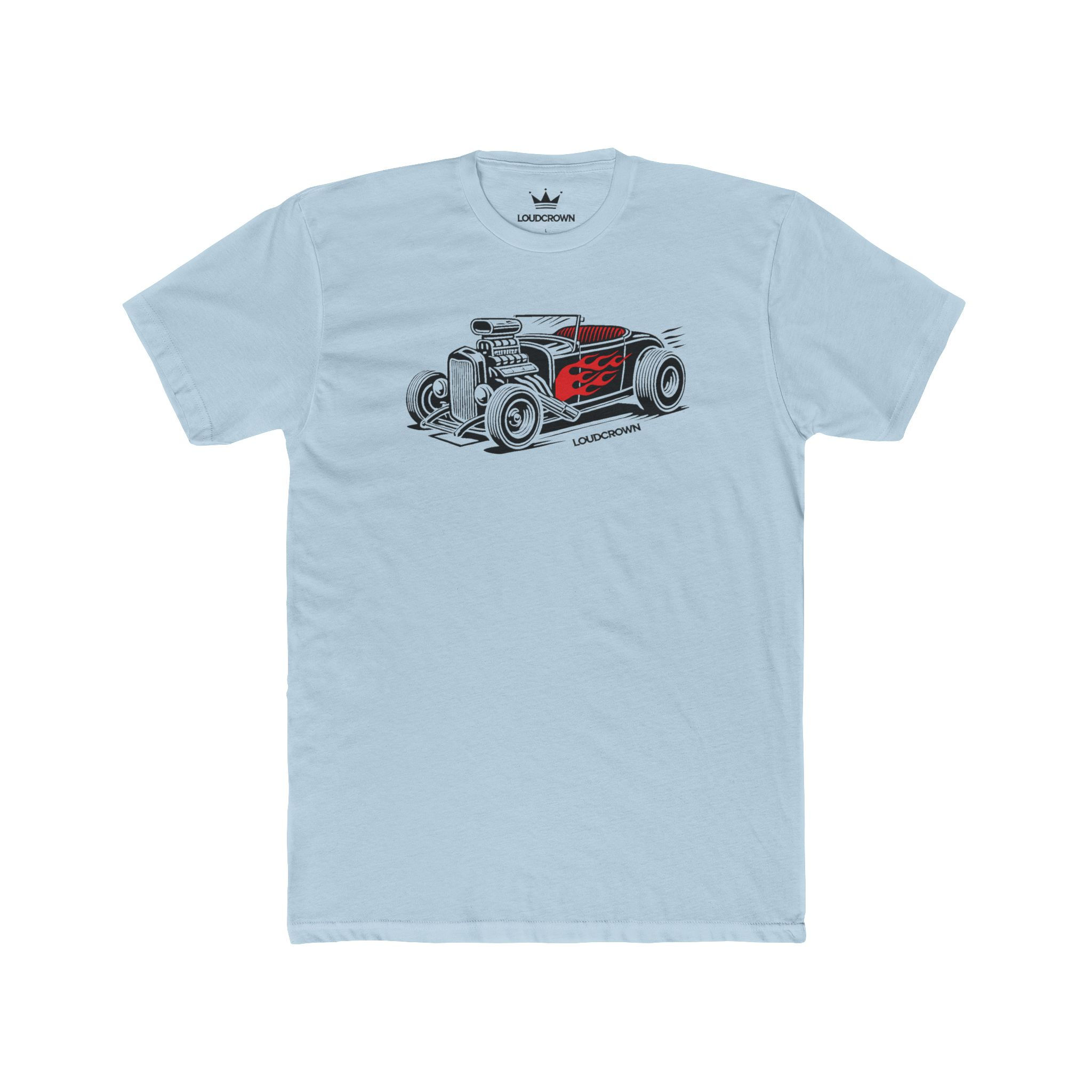 LOUDCROWN SPEC HOT ROD T-SHIRT, MOTORSPORT TEES, RACING TEES, KARTING TEES, MOTORSPORT T SHIRTS, RACING T SHIRTS, KARTING