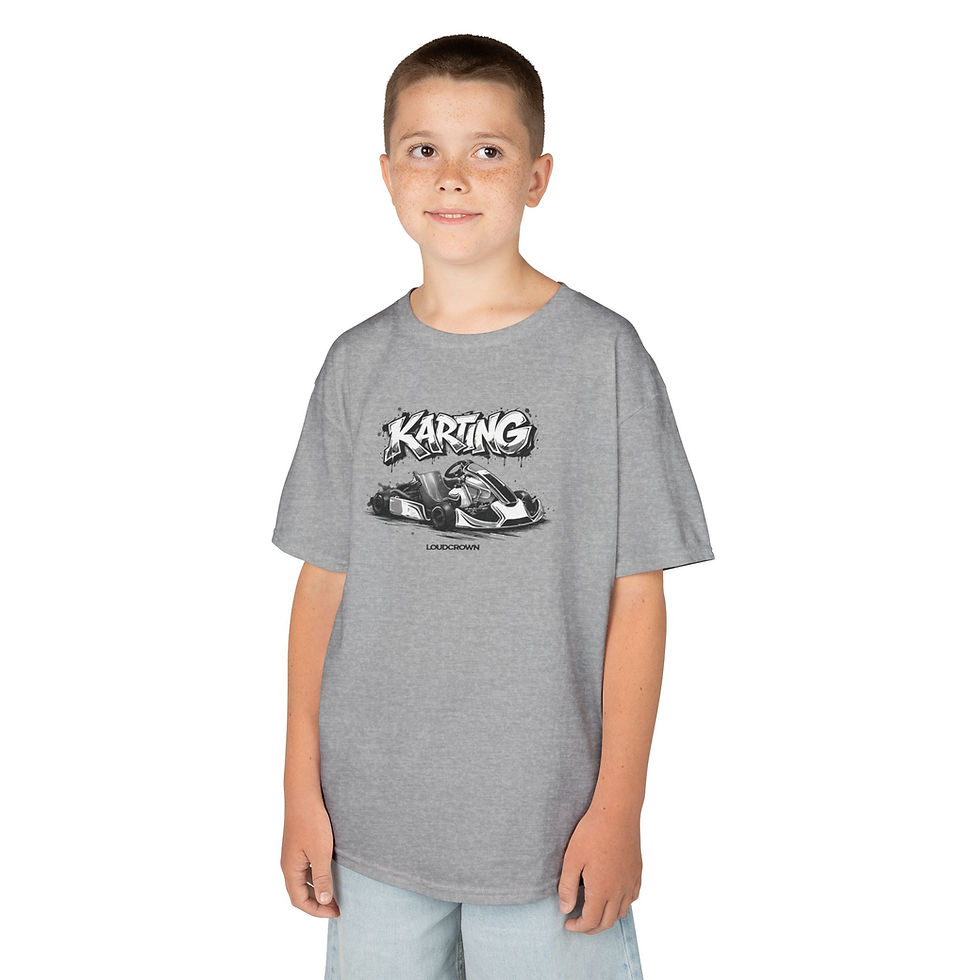 Thumbnail: LoudCrown KARTING GRAFFITI Kids Kart Racing T-Shirt