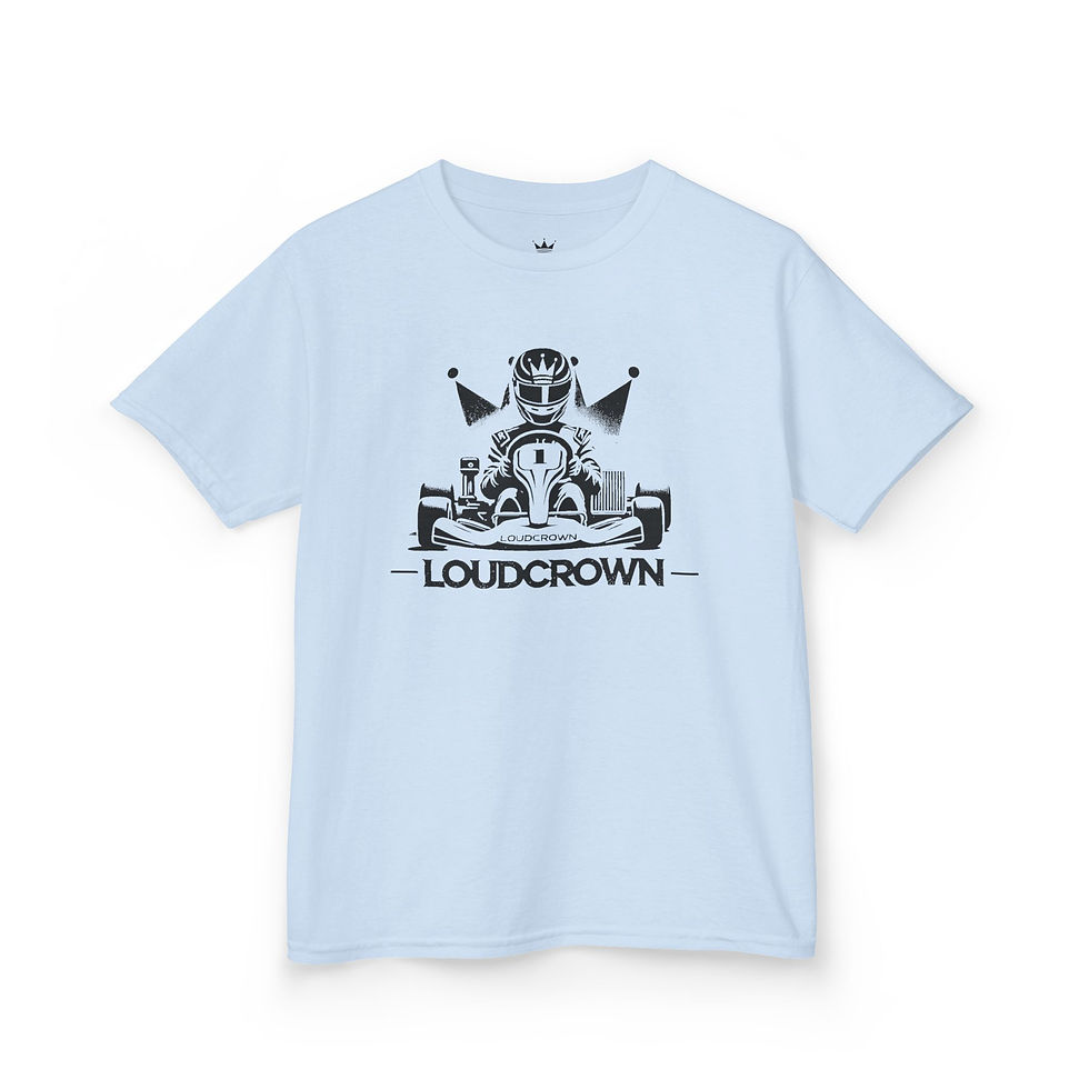 Thumbnail: LoudCrown Karting Kid's Karting tee, Kid's Karting t-shirt, Kid's karting shirt
