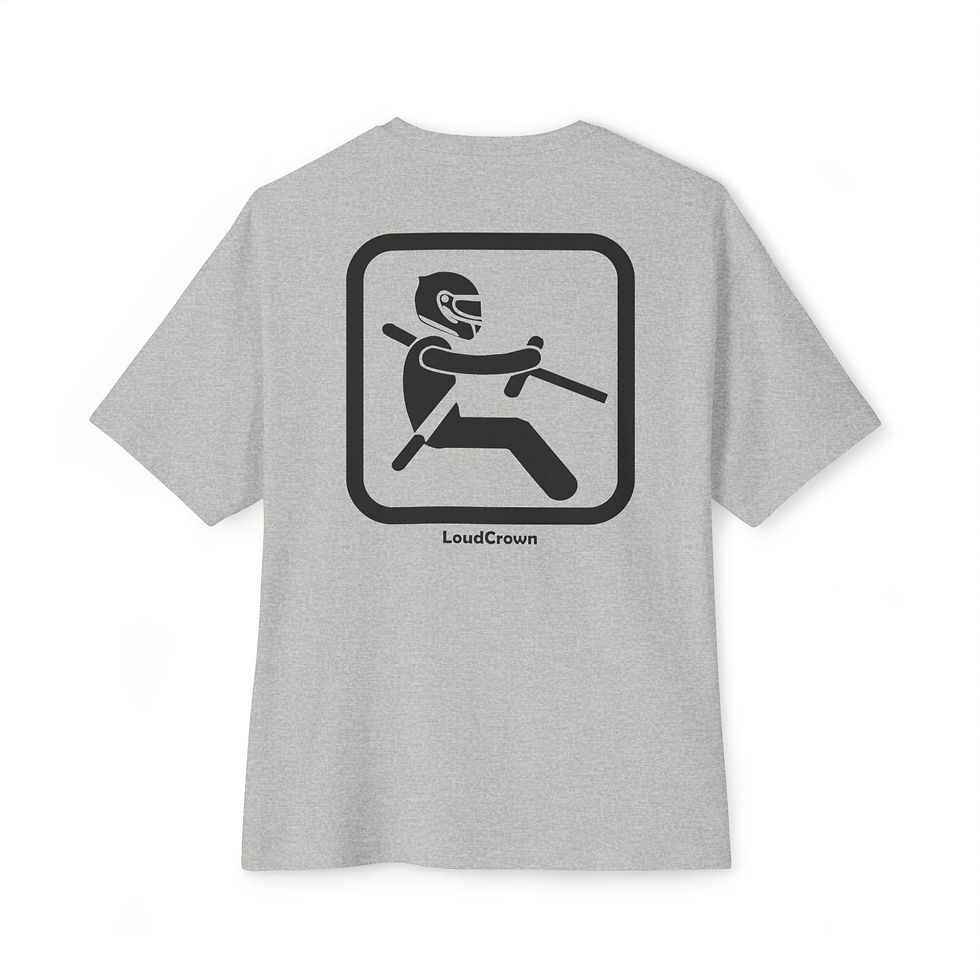 Thumbnail: LoudCrown STICKMAN (back) Oversized Boxy Tee