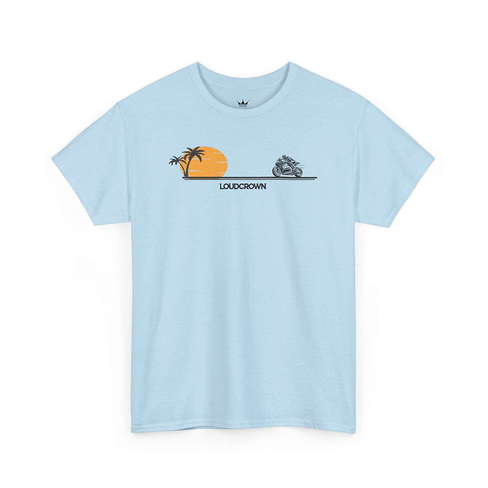LoudCrown Sunset Rider, MotoGP tees, Motorcycle shirts, MotoGP tee