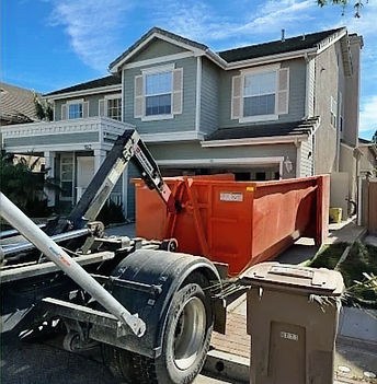22-yard dumpster placed at a Thousand Oaks property for household debris removal
