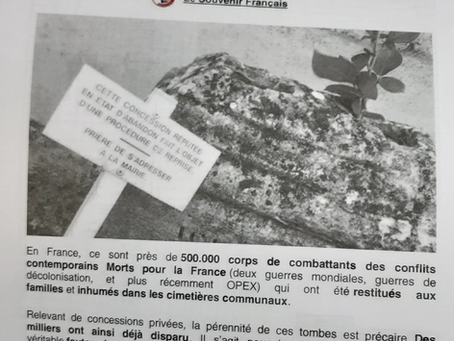 SAUVONS LES TOMBES DE MORTS POUR LA FRANCE !