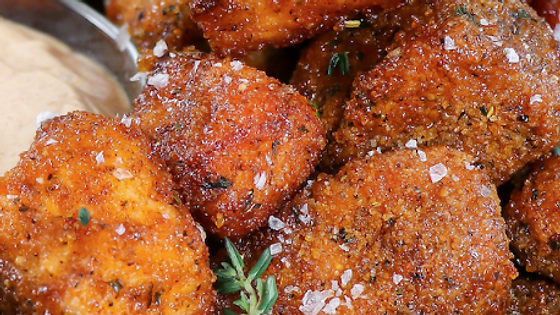 Fried Honey Glazed Salmon Tenders w/ Coleslaw & Hush Puppies