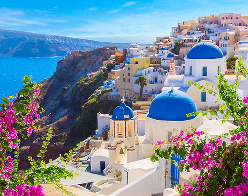 A whitewashed village above the Aegean