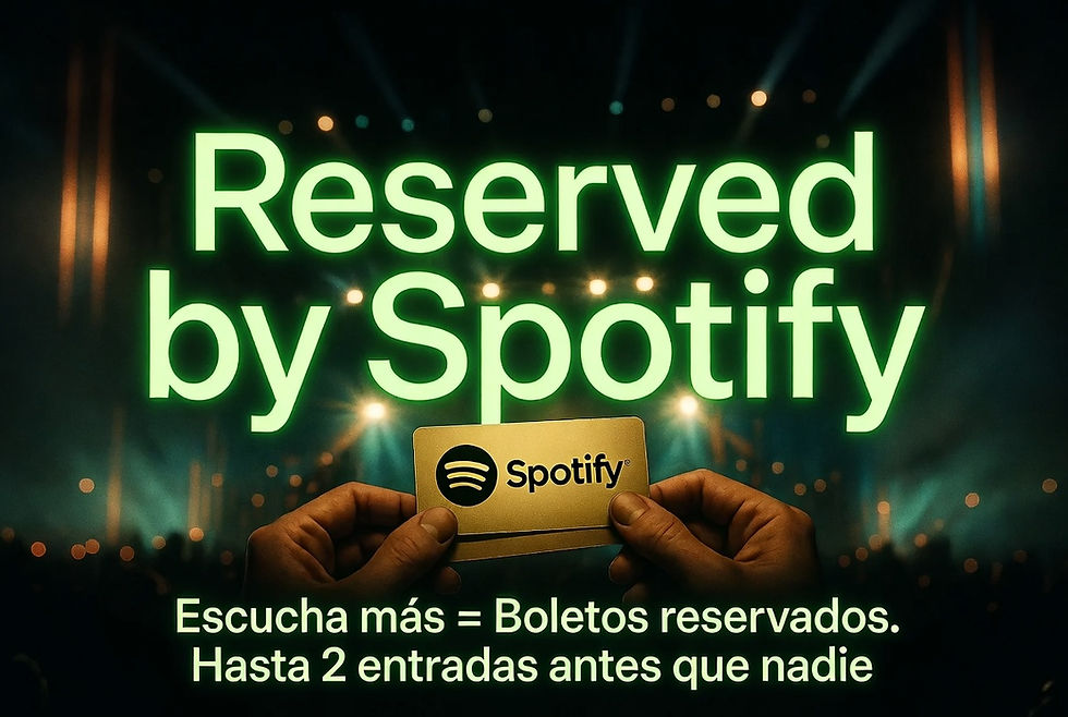 Spotify lanza “Reserved”: Los que más escuchan obtienen boletos reservados