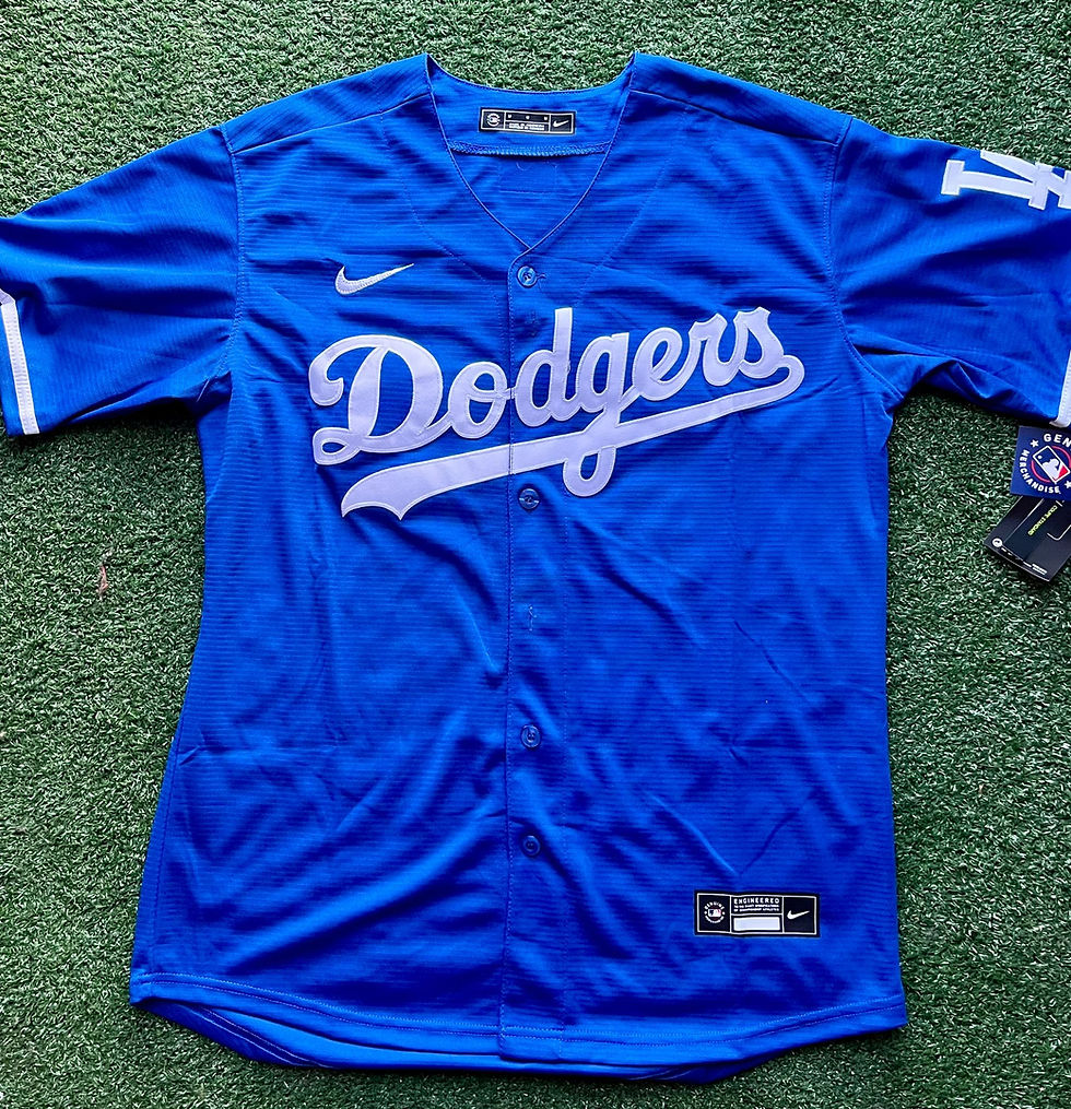 Thumbnail: LA Dodgers Blue Nike Baseball Jersey - Ohtani 17