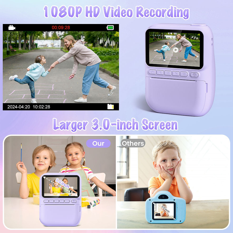 Thumbnail: Kids Instant Print Camera - Digital Photo Camera with Thermal Printer