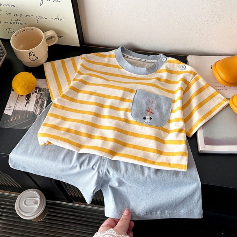 Thumbnail: Kids Clothes Set Baby Boy/Girl T-Shirt + Shorts Summer Clothing Cotton Cartoon C