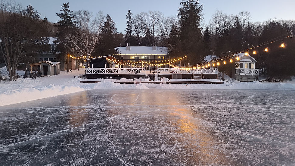 Winter ice rink