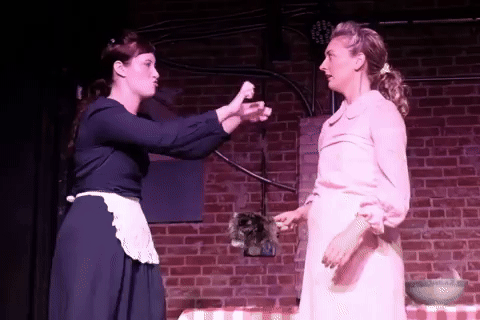 mercedes ohlen and marta myers in sister wivez, a play that debuted at the 2026 Hollywood Fringe Festival.