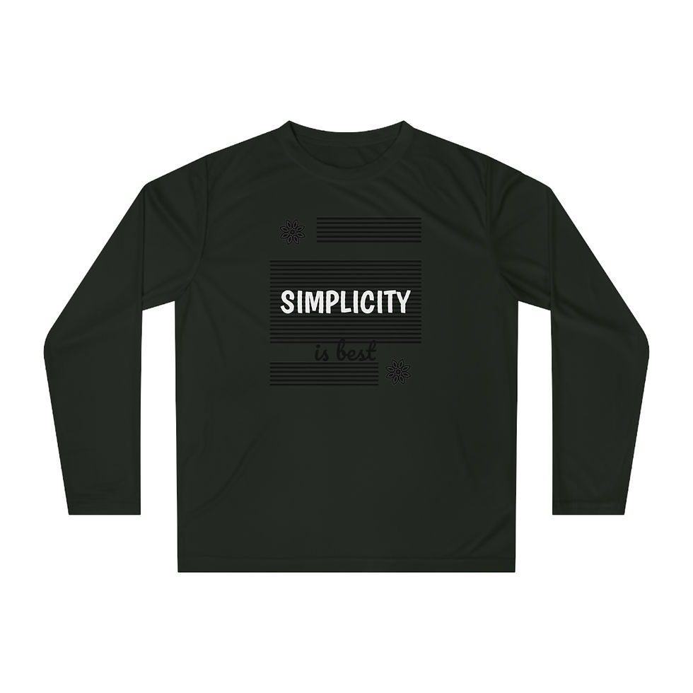 Thumbnail: 'Simple One' Unisex Performance Long Sleeve Shirt