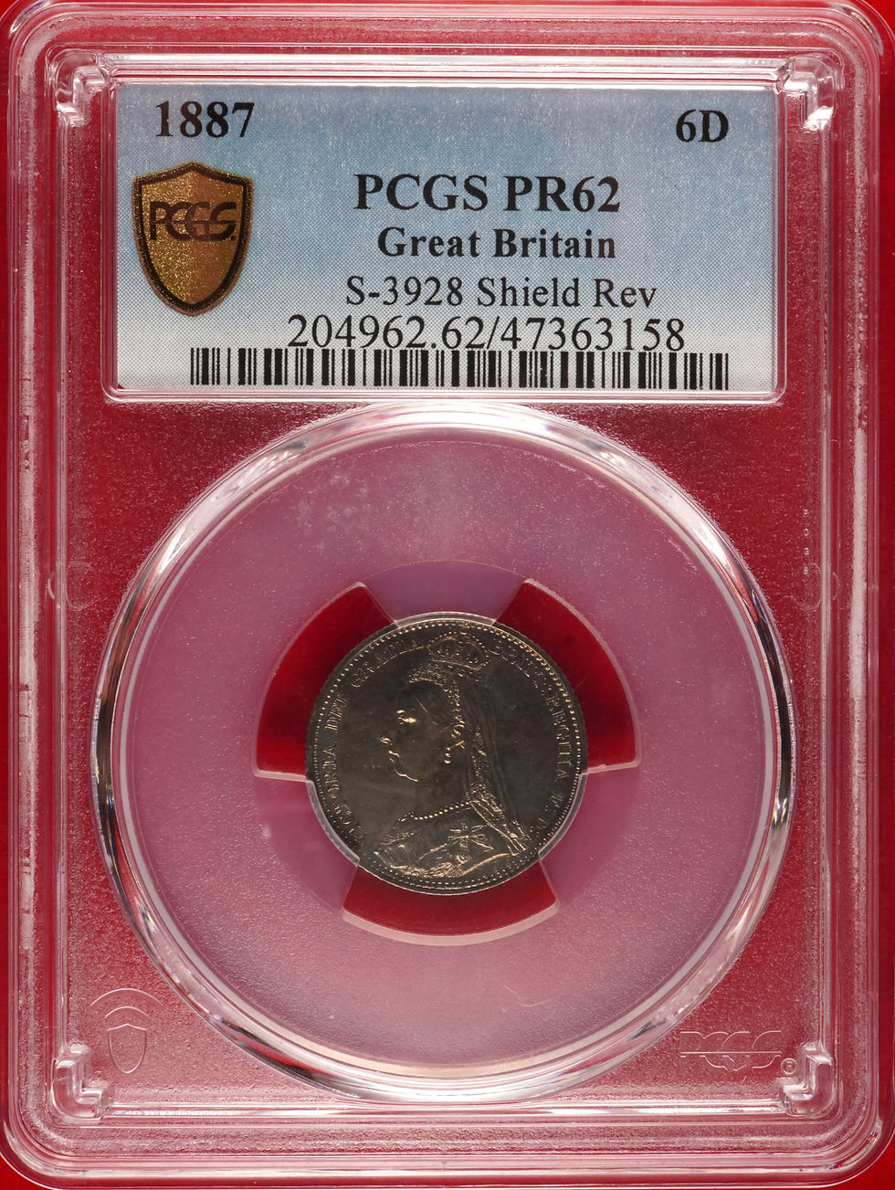 英6ペンス銀貨 1887年 ヴィクトリアジュビリー | 新橋スタンプ商会