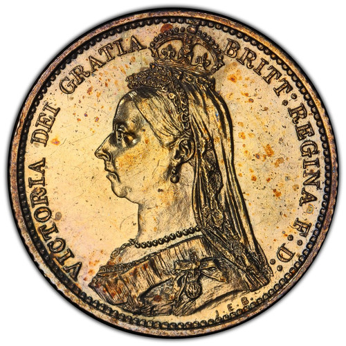 英6ペンス銀貨 1887年 ヴィクトリアジュビリー | 新橋スタンプ商会