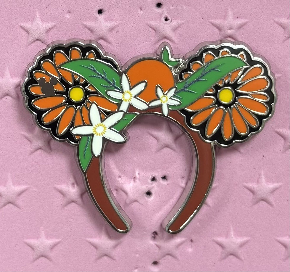 Orange bird headband Hidden Mickey Disney pin