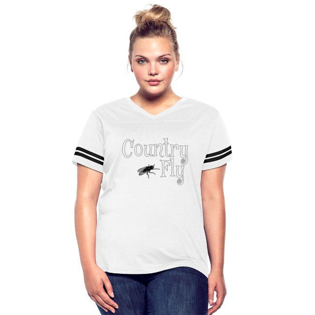 Country Fly double sided Women V-Neck Football T.jpg