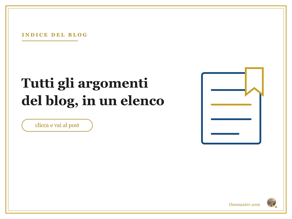 OSS: tutti gli argomenti del blog, in un elenco